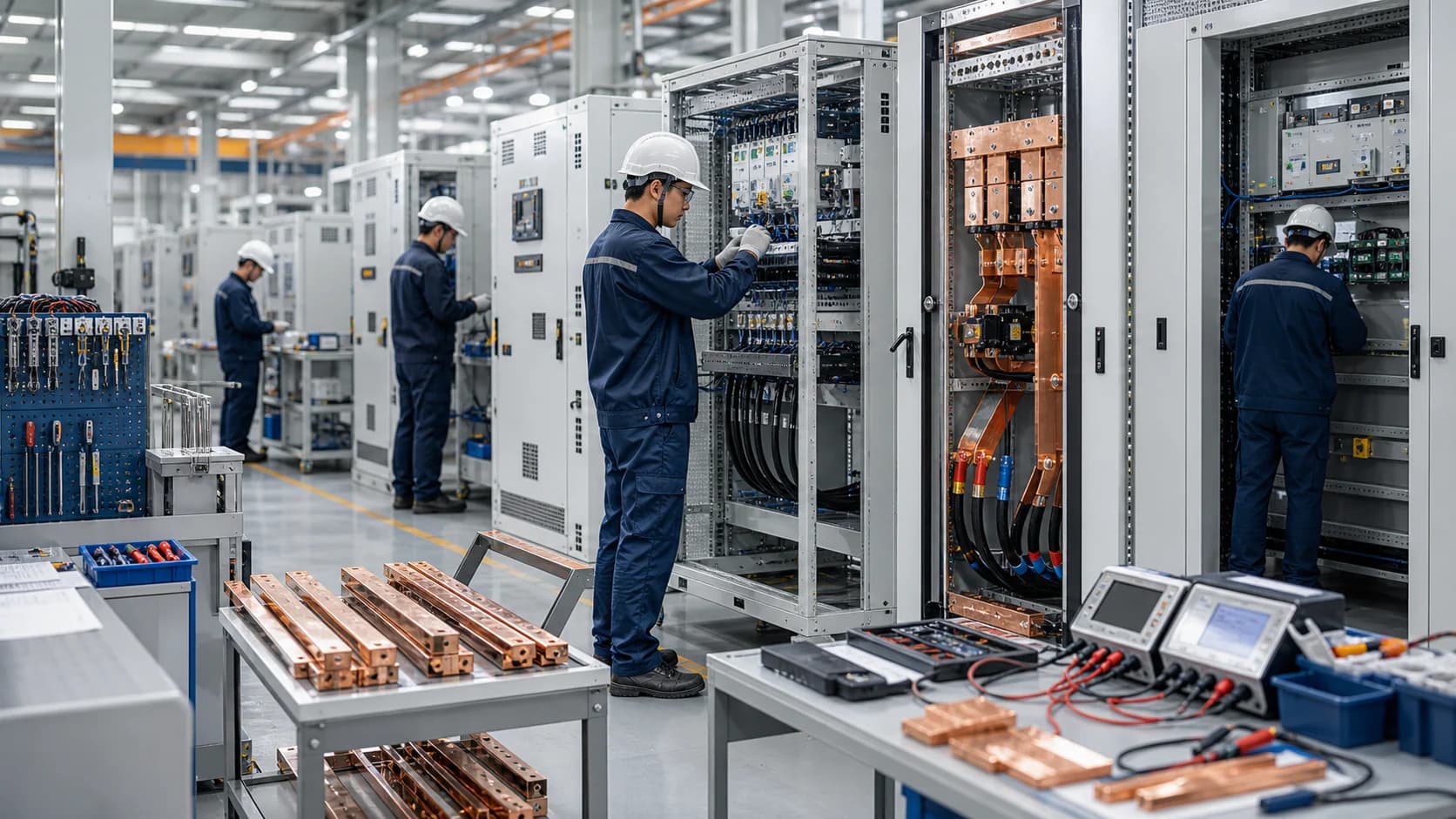 Electrical cabinet assembly and quality inspection visual