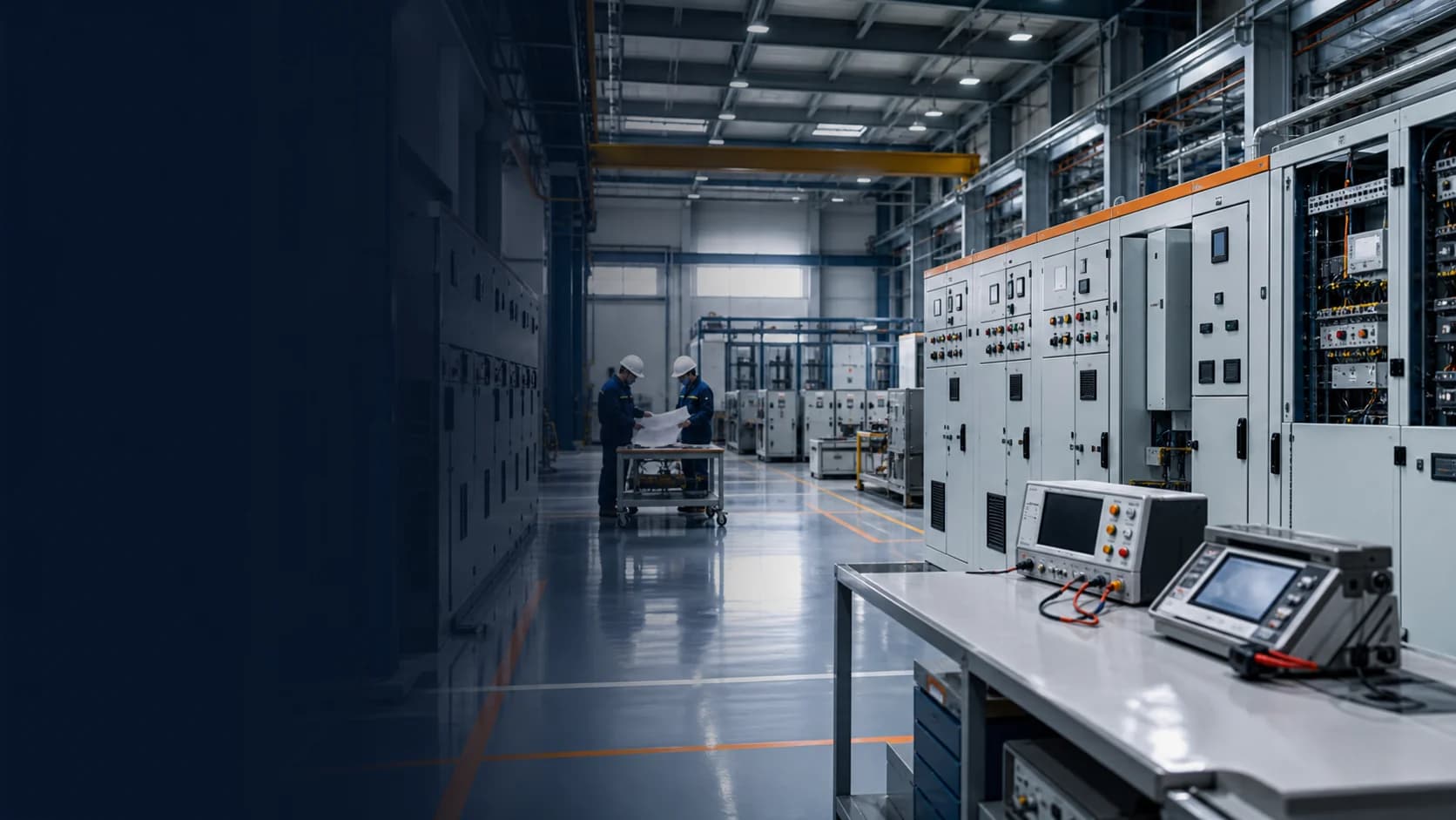 Smart power distribution equipment manufacturing and testing visual